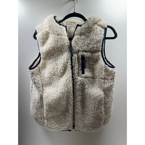 Vtg Original Weatherproof Sherpa Vest Women’s Sz Medium White Cozy Core Hooded - Picture 4 of 12
